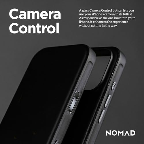 NOMAD Modern Leather Case Black Compatible with iPhone 17 Pro Leather Magsafe Charging Compatible Phone Case for iPhone 17 Pro - Image 4