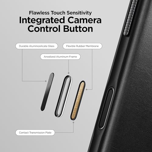 NOMAD Modern Leather Case Black Compatible with iPhone 17 Pro Leather Magsafe Charging Compatible Phone Case for iPhone 17 Pro - Image 5