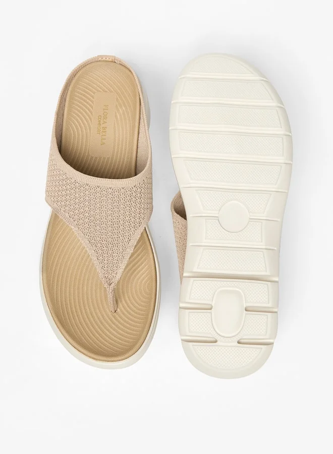 فلورا بيلا من شو إكسبرس Womens Textured Slip-On Comfort Sandals