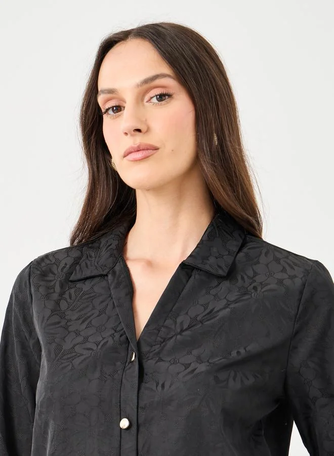 Styli Styli Printed Buttoned Long Sleeve Shirt