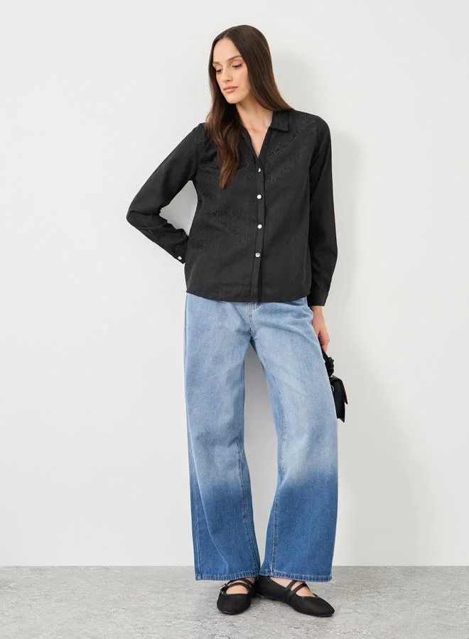 Styli Styli Printed Buttoned Long Sleeve Shirt