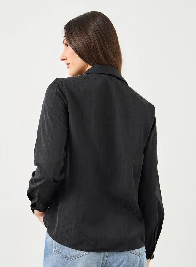 Styli Styli Printed Buttoned Long Sleeve Shirt