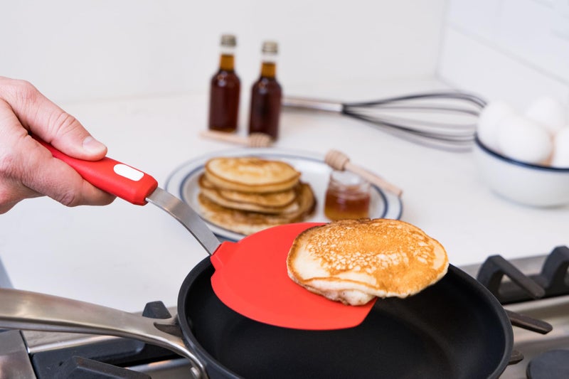 Dalup Enterprises Wide Silicone Pancake Spatula â€“ Large Heat-Resistant Turner for Cooking | Nonstick Safe | Stainless-Steel Reinforced Core & Easy-Grip Handle - Image 4