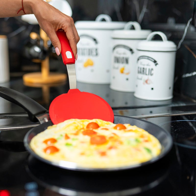 Dalup Enterprises Wide Silicone Pancake Spatula â€“ Large Heat-Resistant Turner for Cooking | Nonstick Safe | Stainless-Steel Reinforced Core & Easy-Grip Handle - Image 5