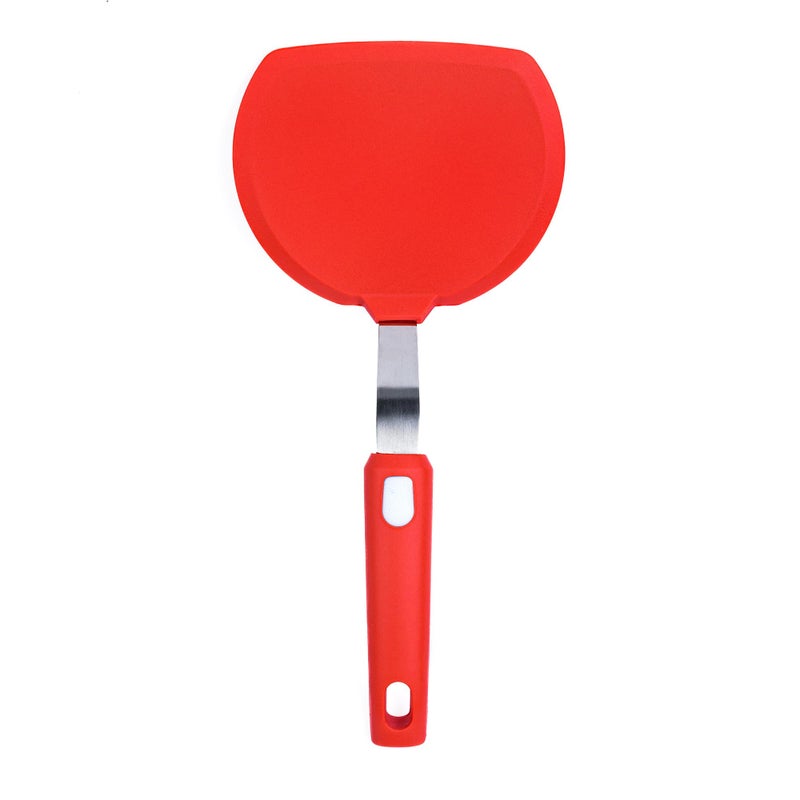 Dalup Enterprises Wide Silicone Pancake Spatula â€“ Large Heat-Resistant Turner for Cooking | Nonstick Safe | Stainless-Steel Reinforced Core & Easy-Grip Handle - Image 1