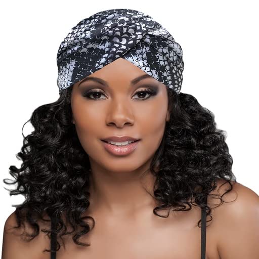 Evolve Silky Turban - Silver Animal Print - Image 2
