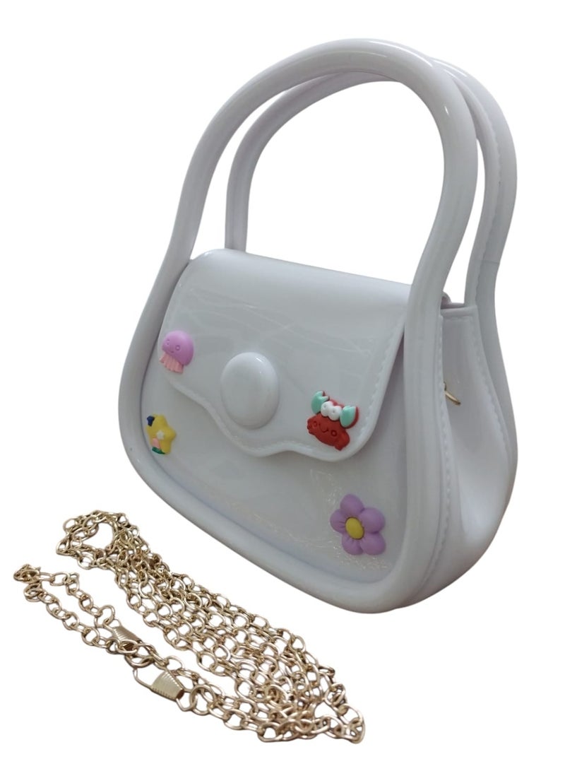 Small Acrylic Hand & Crossbody Bag with Stylish Chain - Image 1