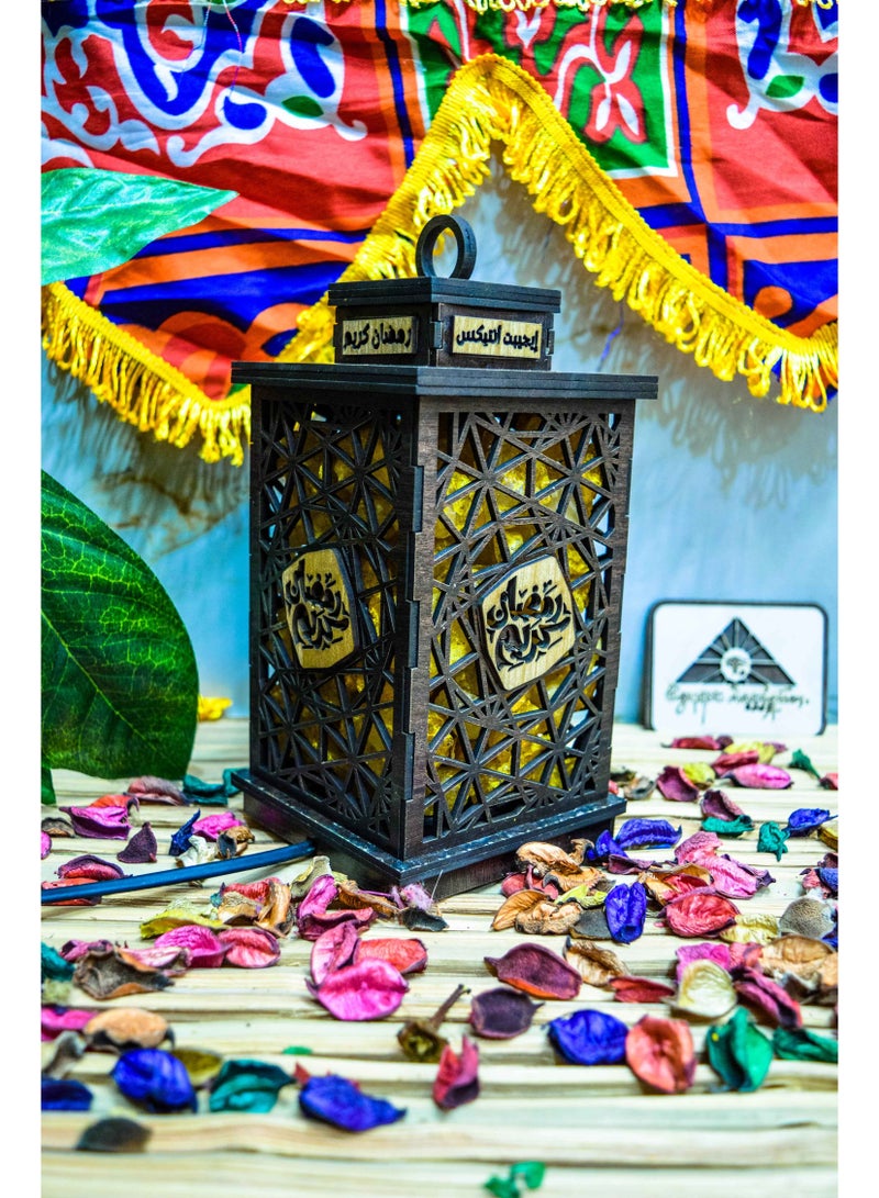 ايجيبت انتيكس فانوس رمضان بشكلة الجديد اول فانوس ملح صخري فى مصر انتاج ايجيبت انتيكس لون أصفر  - Image 4