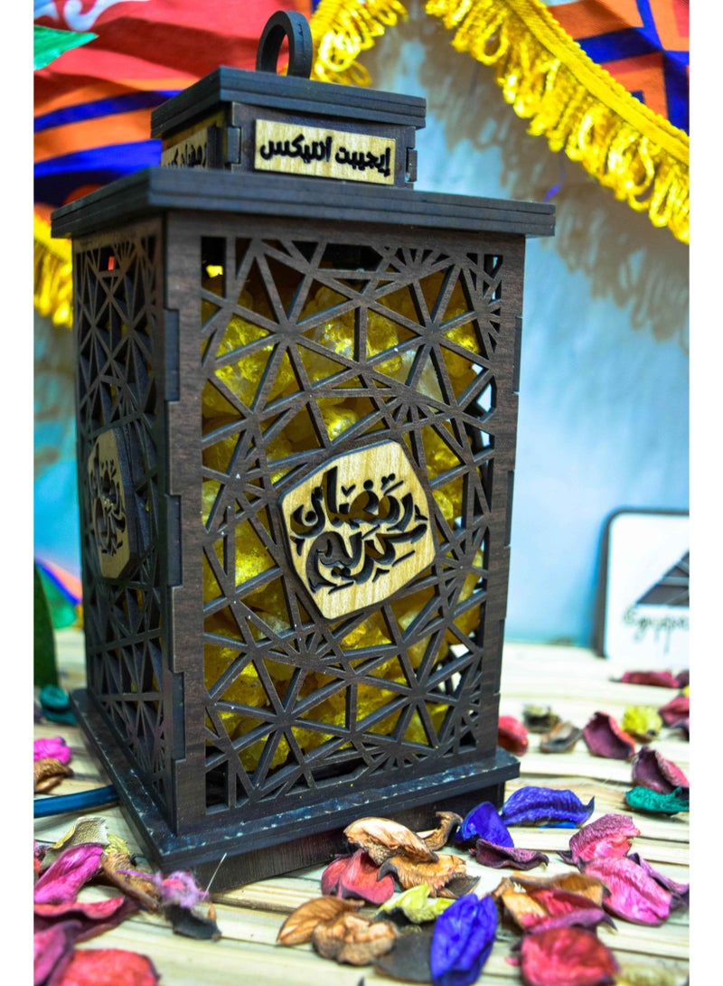 ايجيبت انتيكس فانوس رمضان بشكلة الجديد اول فانوس ملح صخري فى مصر انتاج ايجيبت انتيكس لون أصفر  - Image 5