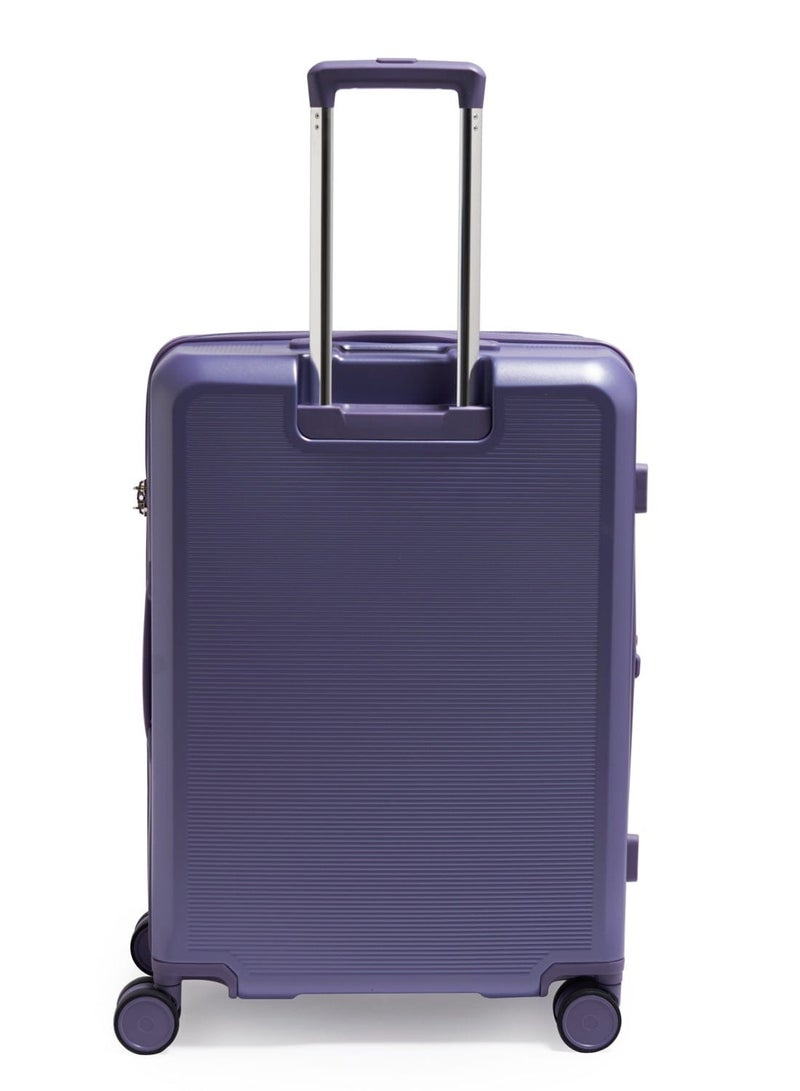 Echolac Sense 67cm Hardcase Expandable 4 Double Wheel Check-In Luggage Trolley Purple - Image 3