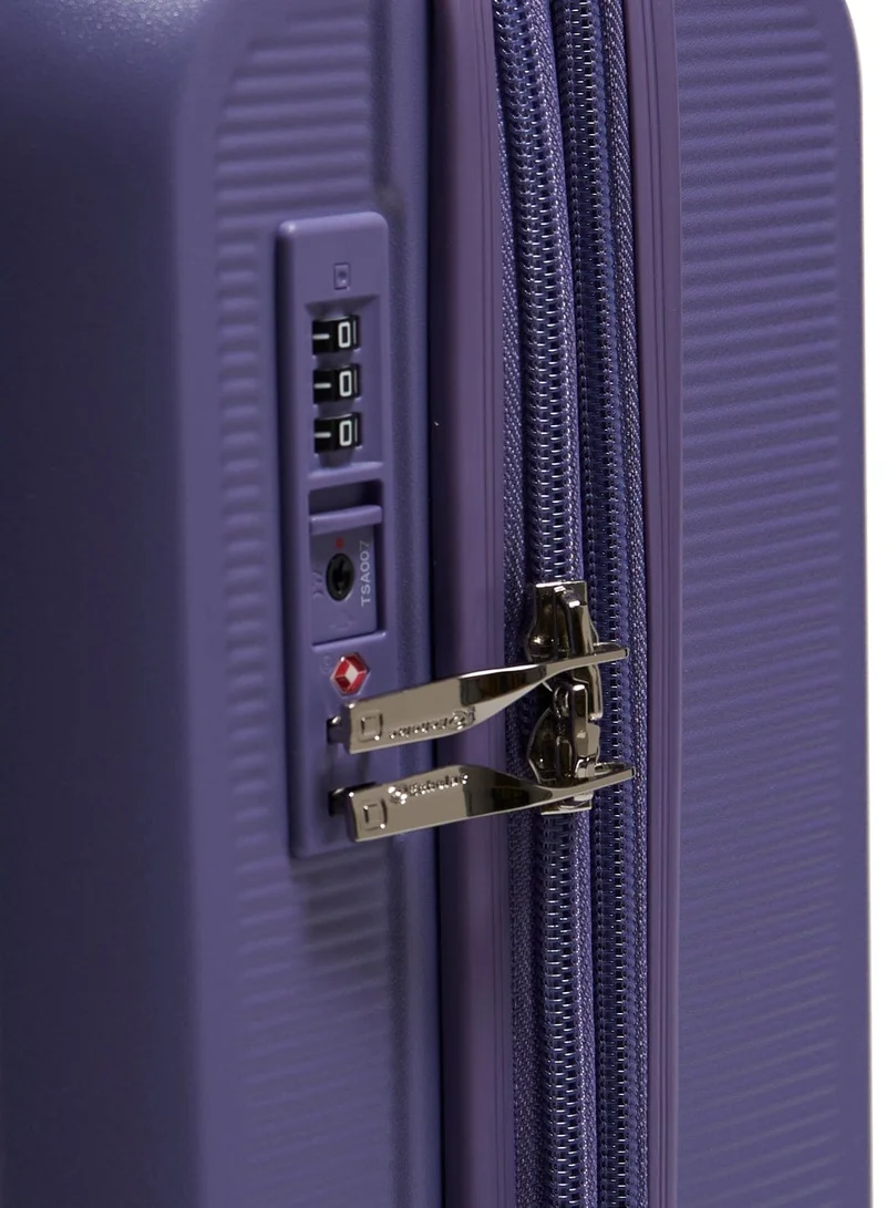 Echolac Sense 67cm Hardcase Expandable 4 Double Wheel Check-In Luggage Trolley Purple
