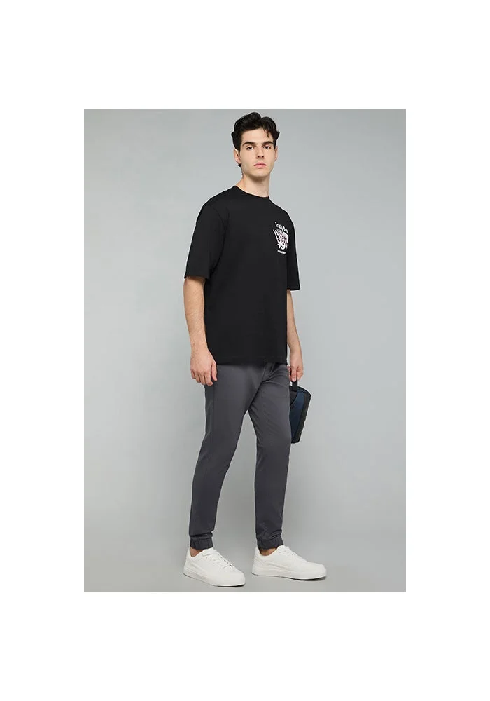 أر أند بي Solid Jogger Pants with Drawstring Waist