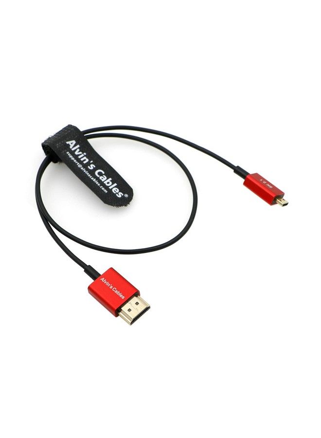 Alvin's Cables كابل HDMI 2.1 بدقة 8K ميكرو HDMI إلى HDMI فائق النحافة 48Gbps عالي السرعة لتسجيل Atomos Ninja V 4K60P لكاميرات Canon R5C; R5; R6 وكاميرات Sony A7R A7 IV بطول 45 سم 18 بوصة - Image 2
