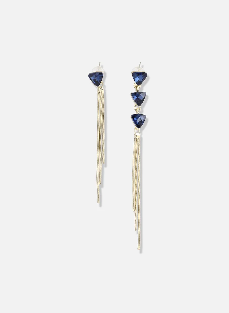 سوهي مطلية بالذهب مصمم حجر عارضة انخفاض القرط