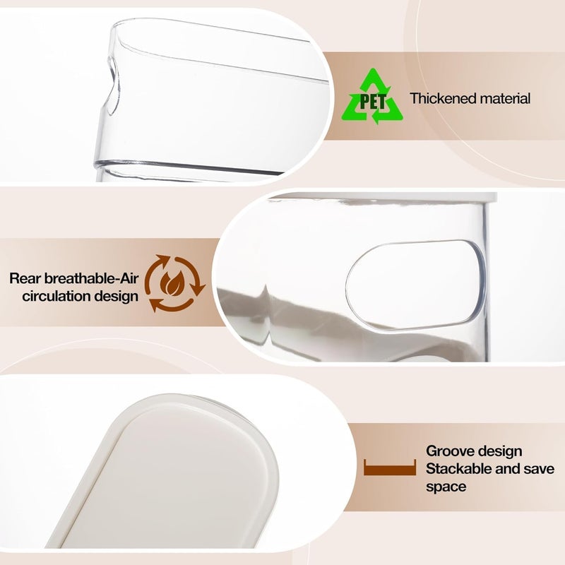 SUNBEET 2layer Egg Rack Automatic Rolling Egg Storage Container For Refrigerator Large Capacity Storage Container With Lid For Refrigerator Transparent Plastic Egg Dispenser HOLDS 12 EGGS - Image 2