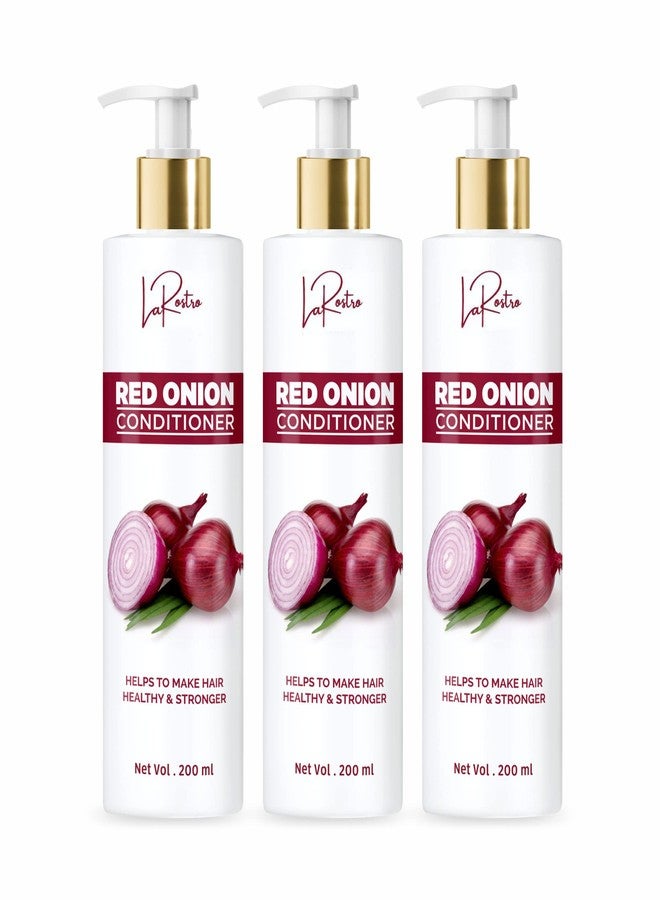 La Rostro Red Onion Conditioner With Red Onion Oil Improve Strength Of Hair Roots And Cells, Also Makes Hair Healthy And Dandruff Free And Hair Fall Control - 200ml (Pack of 3) - Image 2
