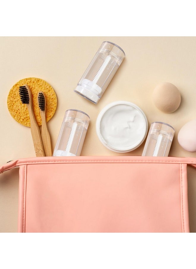 RONRONS RONRONS 10 Pcs 30ml Empty Deodorant Containers Twist-up Filling Stick Clear Plastic Deodorant Bottles 1 Oz Refillable Deodorant Bottom fill Round Lip Balm Tubes for Home Travel Business Trip  - Image 5