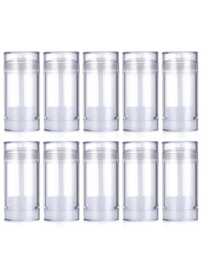 RONRONS RONRONS 10 Pcs 30ml Empty Deodorant Containers Twist-up Filling Stick Clear Plastic Deodorant Bottles 1 Oz Refillable Deodorant Bottom fill Round Lip Balm Tubes for Home Travel Business Trip  - Image 1