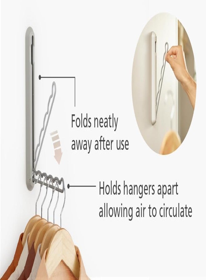 ERITIN Clothes Foldable Drying Rack with 5 Hangers Ideal for Shirts Towels & Delicates Indoor & Outdoor Use - Image 5