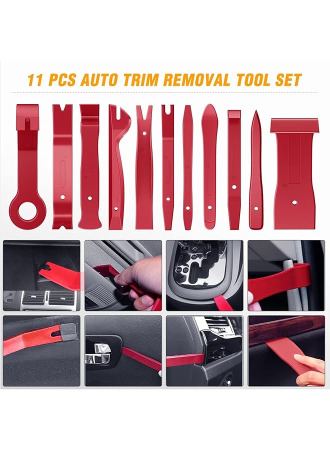 KASTWAVE 238Pcs Trim Removal Tool, Auto Push Pin Bumper Retainer Clip Set Fastener Terminal Remover Tool Adhesive Cable Clips Pry Kit Car Panel Radio Removal Auto Clip Pliers - Image 4