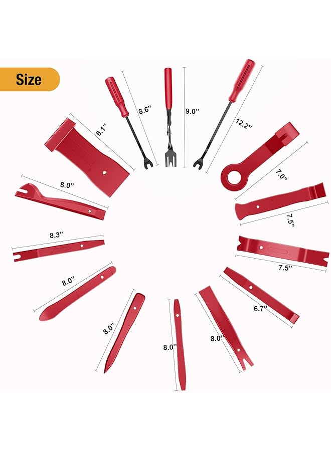 KASTWAVE 238Pcs Trim Removal Tool, Auto Push Pin Bumper Retainer Clip Set Fastener Terminal Remover Tool Adhesive Cable Clips Pry Kit Car Panel Radio Removal Auto Clip Pliers - Image 2