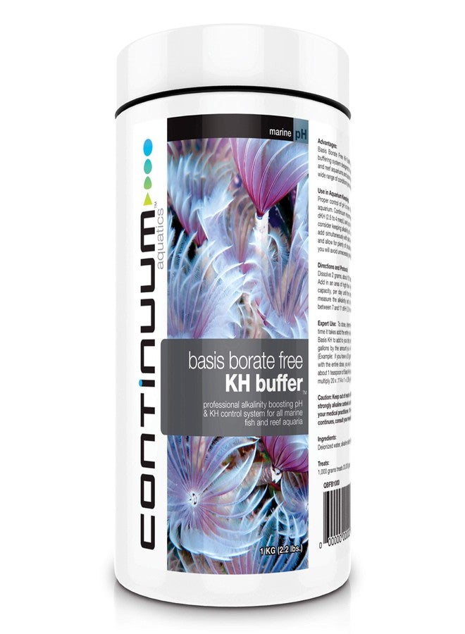 Continuum Aquatics Basis Borate Free KH Buffer - Professional Alkalinity Boosting pH and KH Control for Marine Fish and Reef Saltwater Aquariums, 1000-g - Image 1