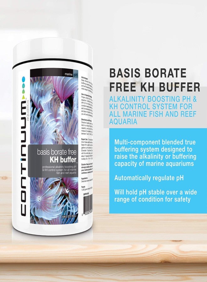 Continuum Aquatics Basis Borate Free KH Buffer - Professional Alkalinity Boosting pH and KH Control for Marine Fish and Reef Saltwater Aquariums, 1000-g - Image 2