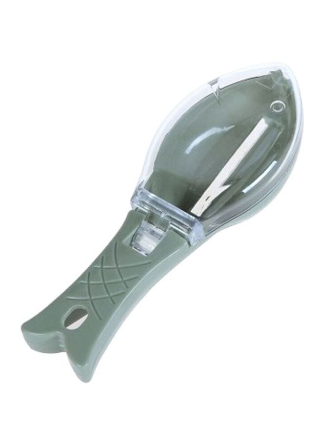 NIBEMINENT Fish Scale Skin Scraping Brush Peeler Green/Clear 16x5centimeter  - Image 1