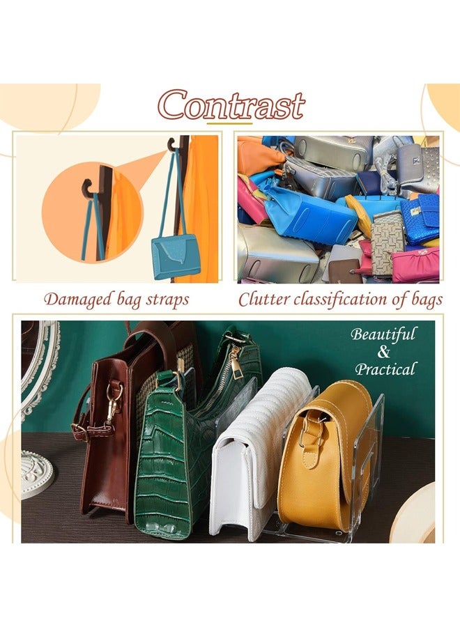 Hihonor 1PCS Clear Handbag Organizer, Plastic, Cabinet and Bookshelf Organizer for Shirt, Sweater and Books, Plastic Separator for Kitchen, Bedroom, Garage( 26*12*10.5CM) - Image 4