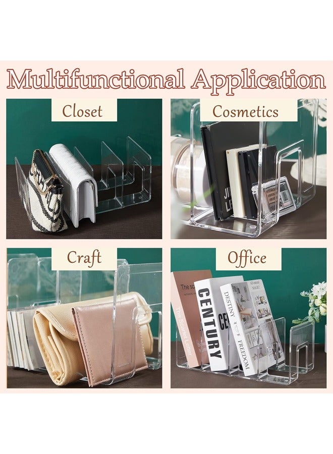 Hihonor 1PCS Clear Handbag Organizer, Plastic, Cabinet and Bookshelf Organizer for Shirt, Sweater and Books, Plastic Separator for Kitchen, Bedroom, Garage( 26*12*10.5CM) - Image 3
