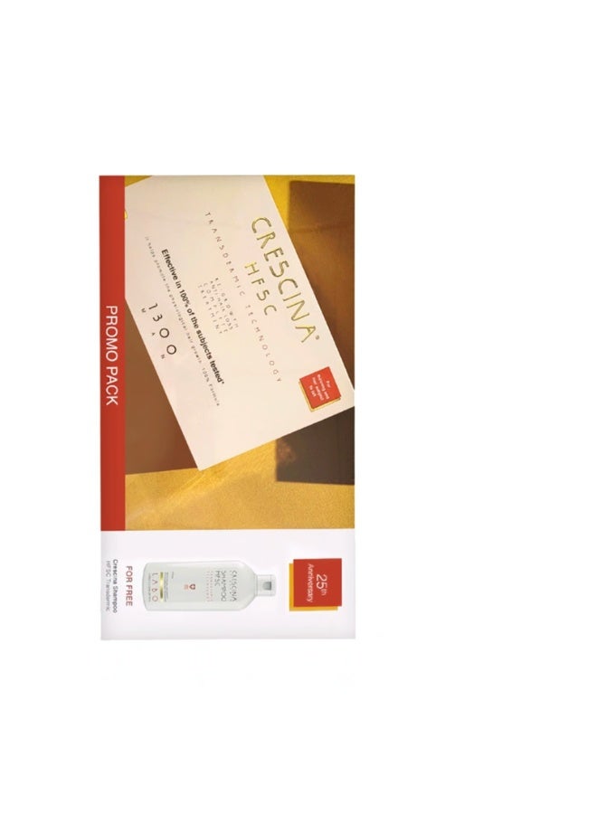 Crescina HFSC Transdermic Treatment 1300 Man Ampoules 3.5ml x10+10 + Man Shampoo 200ml - Image 3
