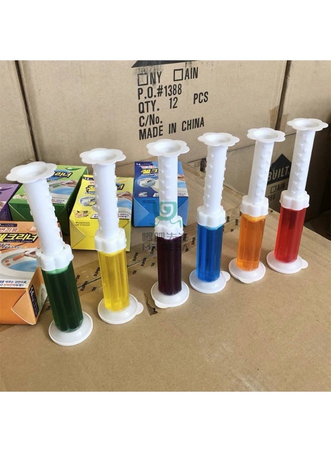 English: Toilet Cleaning Gel Stamps - 14 Flowers Per Injector | Long-Lasting Fragrance & Descaling Gel | Automatic Toilet Bowl Freshener & Disinfectant | Multi-Scent 3-in-1 Hygiene Solution. - Image 5