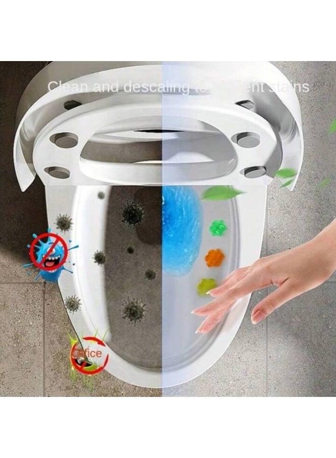 English: Toilet Cleaning Gel Stamps - 14 Flowers Per Injector | Long-Lasting Fragrance & Descaling Gel | Automatic Toilet Bowl Freshener & Disinfectant | Multi-Scent 3-in-1 Hygiene Solution. - Image 2
