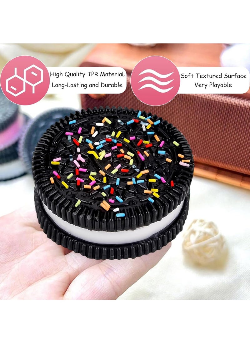 rezaulislam Squishy Toys, 2Pcs Biscuit Stress Relief Toy for Adults & Kids, Fufu Squishy, Ultra-Soft Decompression Venting Toy, Anxiety Relief Squeeze Toys, Pinching Sandwich Simulation  - Image 3