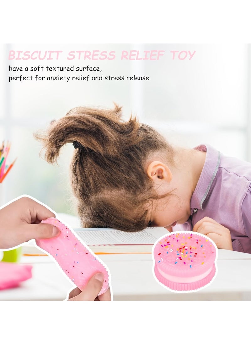 rezaulislam Squishy Toys, 2Pcs Biscuit Stress Relief Toy for Adults & Kids, Fufu Squishy, Ultra-Soft Decompression Venting Toy, Anxiety Relief Squeeze Toys, Pinching Sandwich Simulation  - Image 5