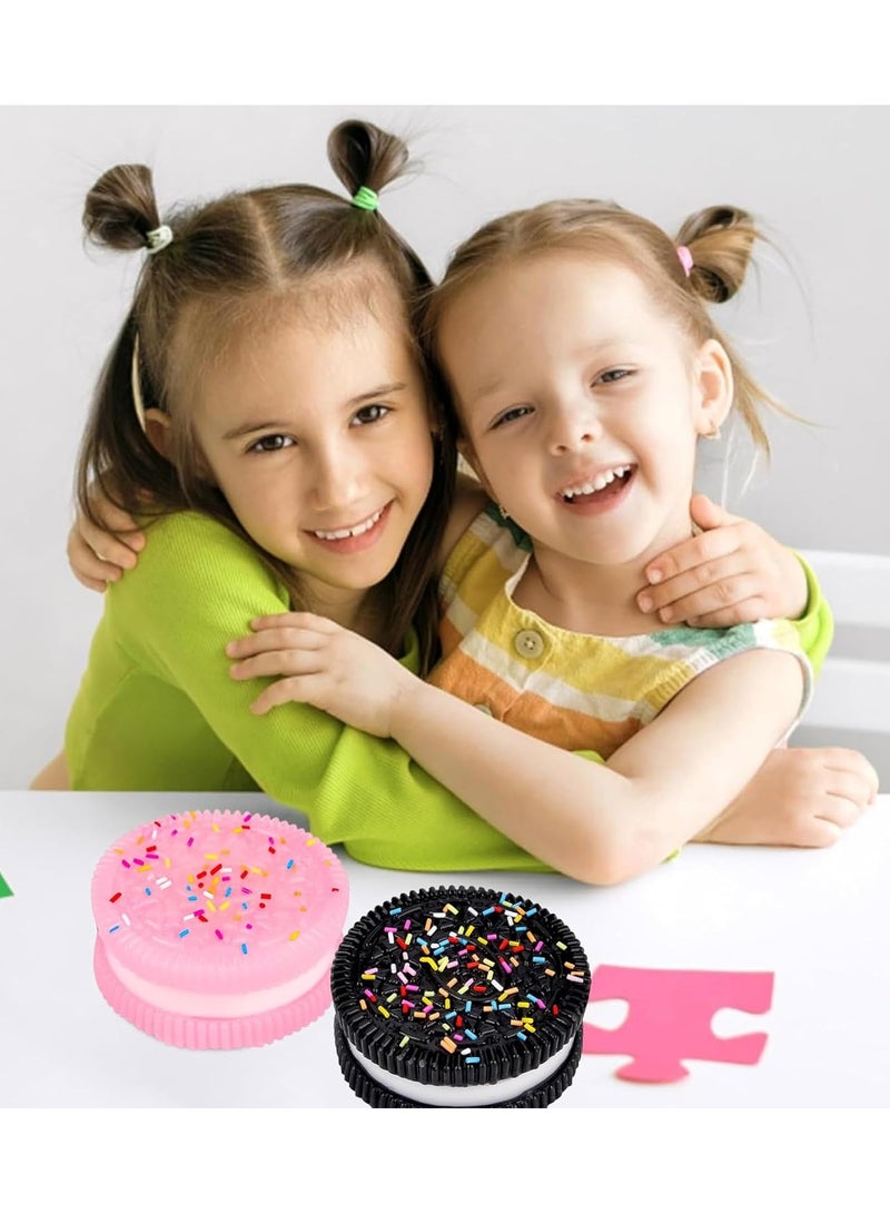 Squishy Toys, 2Pcs Biscuit Stress Relief Toy for Adults & Kids, Fufu Squishy, Ultra-Soft Decompression Venting Toy, Anxiety Relief Squeeze Toys, Pinching Sandwich Simulation  - Image 5