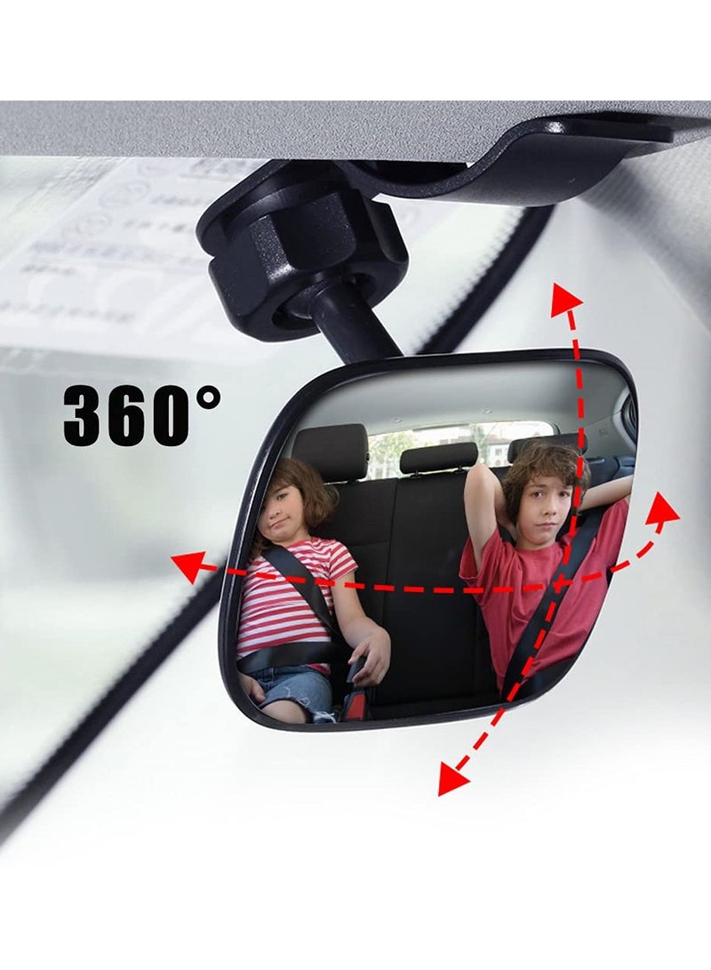 Generic HD Interior Blind Spot Mirror for Car Rearview, 360-Degree Rotating Adjustable Angle, Easily Fixed on Sun Visor, Perfect for Observing Back Seat Baby and Eliminating Road Visual Blind Spots. - Image 2