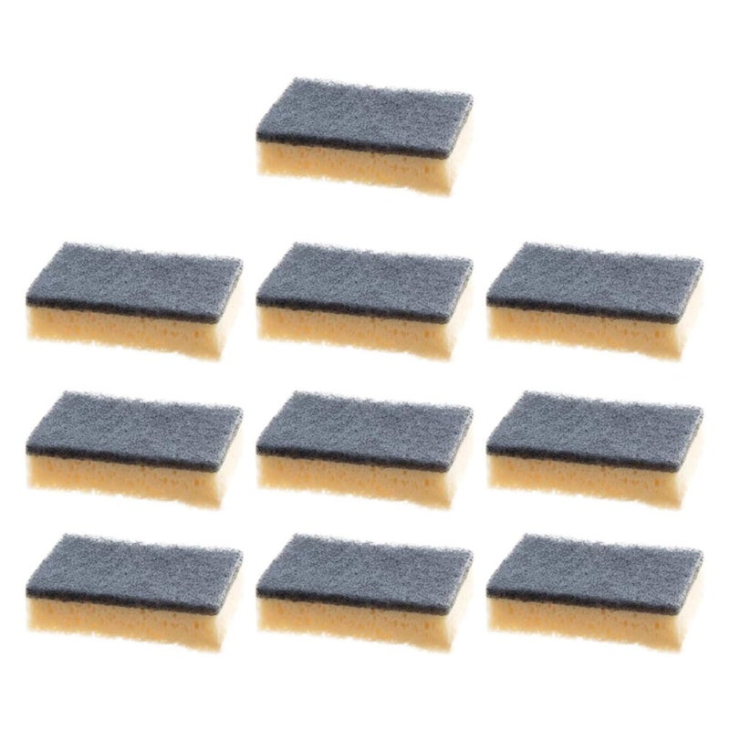 10pcs High Density Double Sided Kitchen Scrub Sponges for Dishwashing and Cleaning - Image 2