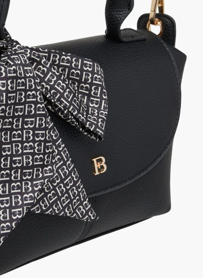 فلورا بيلا من شو إكسبرس Women Solid Crossbody Bag with Top Handle and Scarf Detail
