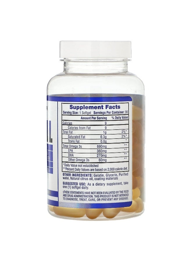 Hi Tech Pharmaceuticals, Fish Oil, Lemon, 690 mg, 90 Softgels (Packaging may vary) - Image 2