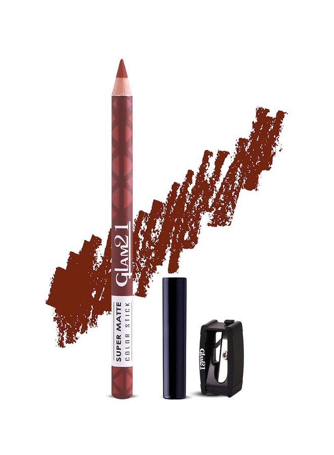 Glam 21 Glam21 Super Matte Colorstick Lipstick|Natural Wooden Lipstick | Long Lasting | Ultra Pigmented | Light Weight -3.5 Gm | 09-Maroon Melt - Image 1