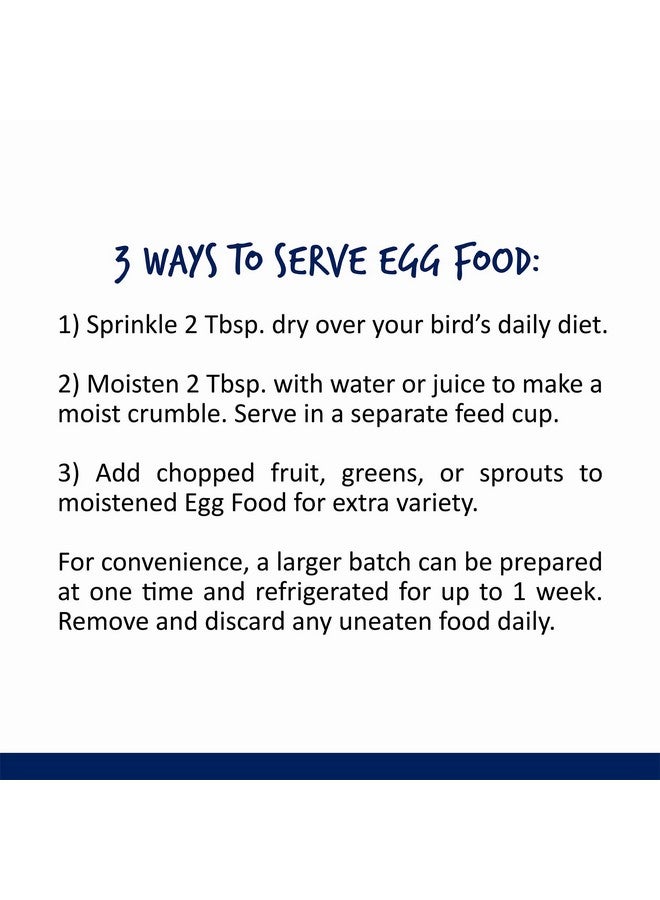 فيتاكرافت طعام البيض فيتاسمارت للطيور - مكمل يومي للببغاوات والبراكيت والكوكتيل والكناري - مكمل كالسيوم للطيور 1.1 رطل (عبوة واحدة) - Image 4