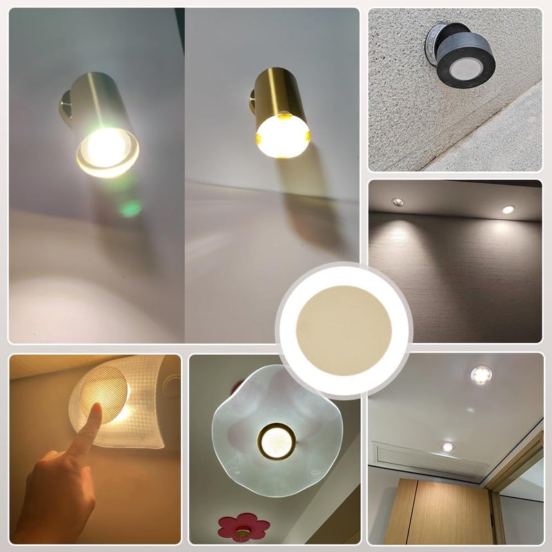 PH PandaHall 5pcs Lamp Shade Diffuser Fabric Lamp Shade Replacement with 50pcs Plastic Stickers Dazzling Proof Lampshades Spotlight Lamps Covers for Pendants Photography Light Downlight 6.3 Inch - Image 5