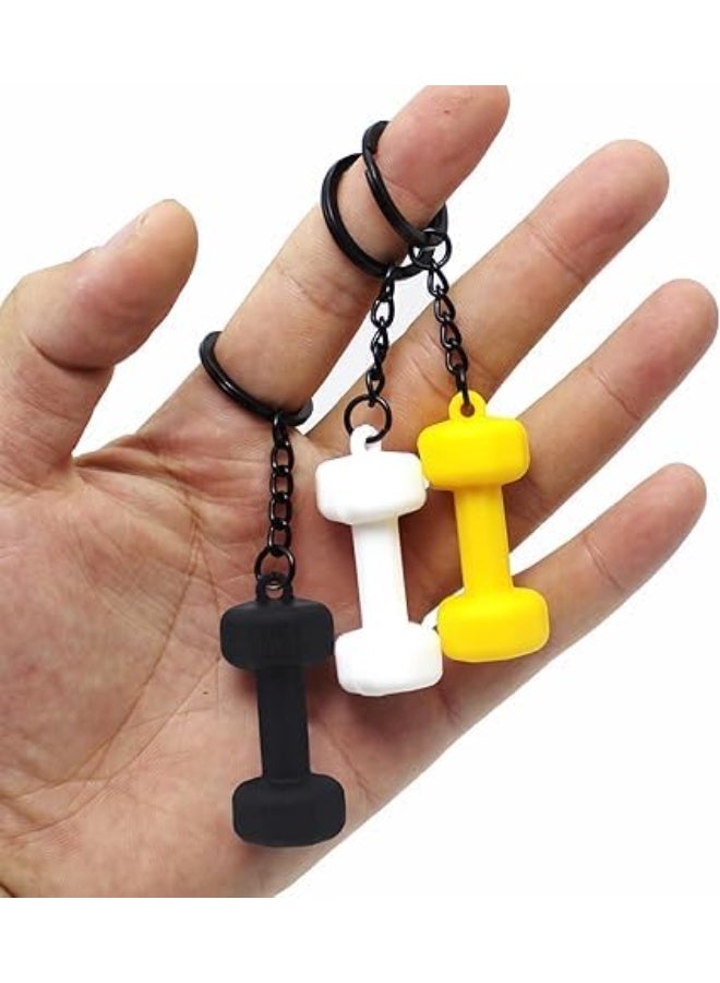 SYOSI Dumbbell Keychain, Gym Fitness Key Chain Pendant Charm for Handbag, Purse or Backpack, Key Chain Gift Set for Men and Women Fitness Enthusiasts, Workout Motivational Accessory (4 Pack, 4 Colors) - Image 5