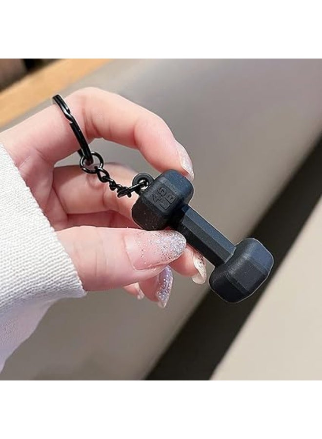 SYOSI Dumbbell Keychain, Gym Fitness Key Chain Pendant Charm for Handbag, Purse or Backpack, Key Chain Gift Set for Men and Women Fitness Enthusiasts, Workout Motivational Accessory (4 Pack, 4 Colors) - Image 2