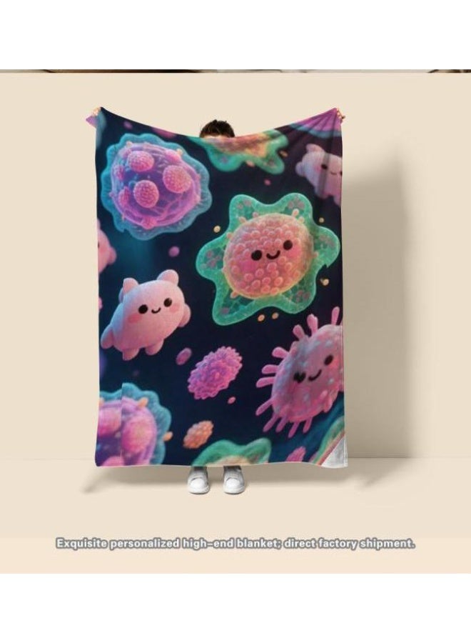 general Baby and children's cartoon flannel thin blanket (warm and comfortable, suitable for sleep, game use) 70cm*100cm - Image 2