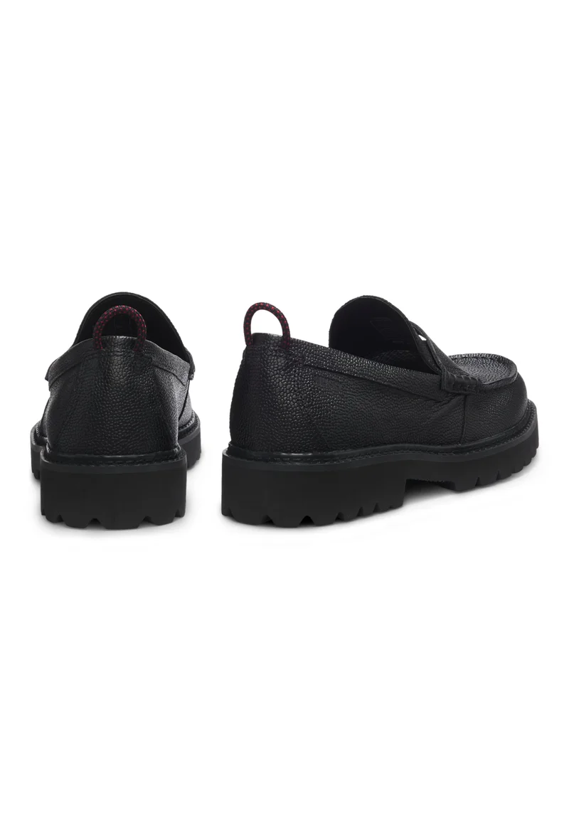 HUGO Lug-sole loafers in grained leather