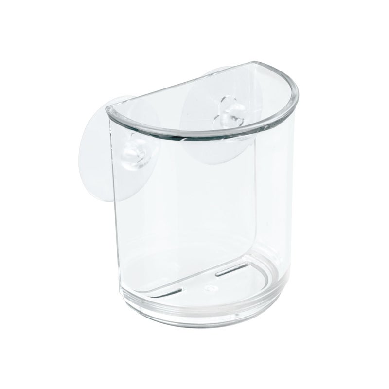 InterDesign iDesign Plastic Suction Tumbler Cup and Bathroom Organizer for Mirror or Shower Storage – 3" x 2" x 3.5", Clear - Image 4
