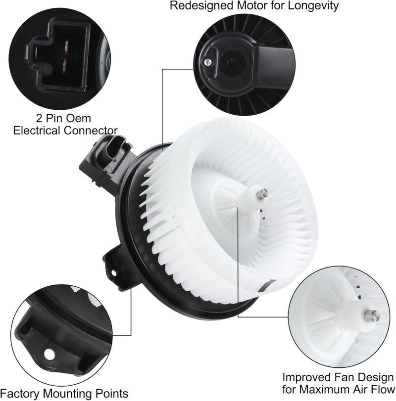 BINWUHI 700194 HVAC Heater Blower Motor with Fan Cage for Jeep Wrangler & Honda Civic - Image 5