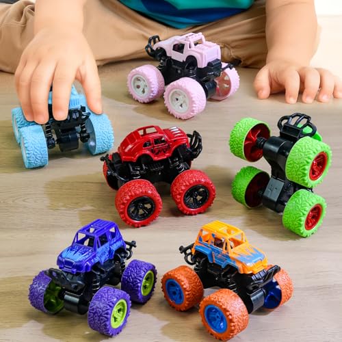 Beestech Monster Truck Toys for Kids Boys Girls Toddlers 3, 4, 5, 6, 7, 8 Years Old, Friction Powered Monster Truck Party Favor Toy Cars Vehicles, Sand Beach Toys Gifts (6 Pack) - Image 5
